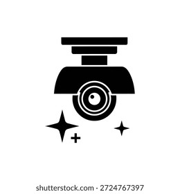 Cámara de seguridad de vigilancia estilizada Minimal Black Icon