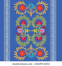 Stylized suzani patterns for creating beautiful brands and other things. Traditional ornament in Uzbeksitan and other countries of Central Asian region. 