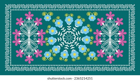 Stylized suzani patterns for creating beautiful brands and other things. Traditional ornament in Uzbeksitan and other countries of Central Asian region. 
