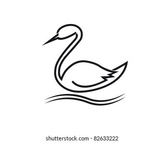 The stylized swan (stork)