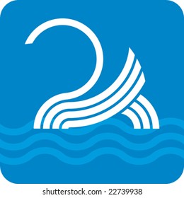 Stylized swan (vector)