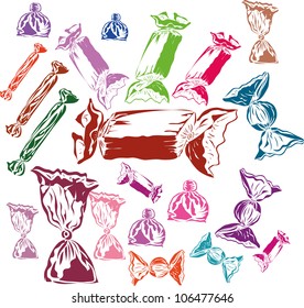 stylized sweet chocolate candy
