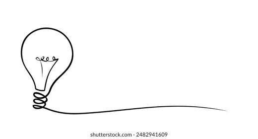 The stylized symbol of electric lamp.
