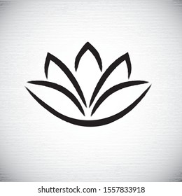 Stylized symbol of Lotus in editable vector format.