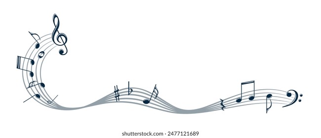 The stylized symbol with music notes.

