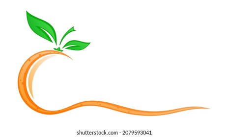 The stylized symbol of ripe orange.