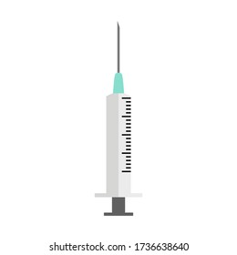 Stylized Syringe Icon. Vector Image.