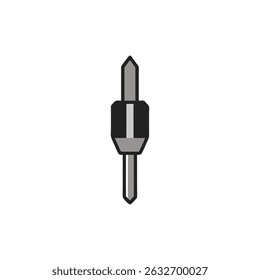 Stylized tattoo needle device floating on White Background studio