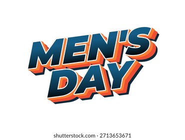 Stylized text graphic featuring the words Mens Day in bold, colorful typography.