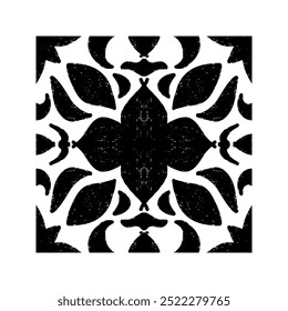 Stylized texture ornament, tile shapes. vector element flower