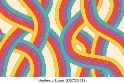 Stylized textured colourful retro background retro 1960s - 1970s for background, wallpaper, poster, graphic element, for you retro colourful project