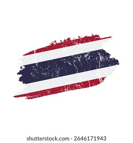 Bandera tailandesa estilizada con efecto grunge – Bandera tailandesa vintage – Ilustración vectorial