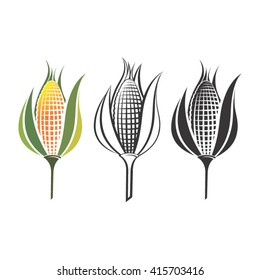 stylized three corns vector illustrations