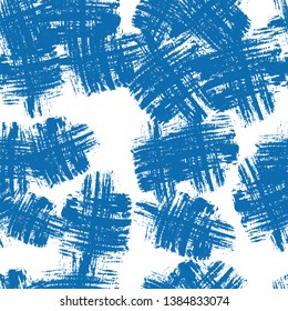 Stylized Tie Dye or Shibori Batik Seamless Pattern. Cracked Marine Texture. Abstract Watercolor Drawing Pattern. Sporty Clothes Print Design. Geo Vintage Texture.