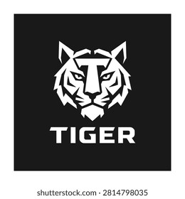 A stylized tiger face logo with the word TIGER below on black background symbolizing power