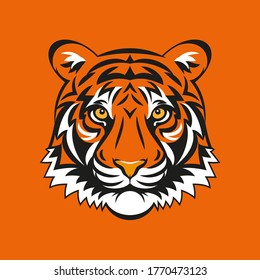 STYLIZED TIGER PORTRAIT. LOGO DESIGN