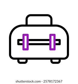 Stylized Tool Box Icon With Bold Outline And Color Accents