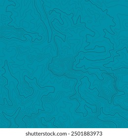 Stylized topographic map outline height in lines and contours. The concept of a conditional geographical scheme and the trajectory of the terrain. Ultra wide size. Vector illustration.