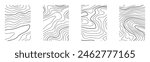 Stylized topographic map template illustration