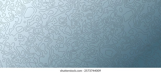 Stylized topographic vector map. Geographical line of mountainous relief. Abstract line contour map of mountainous area.