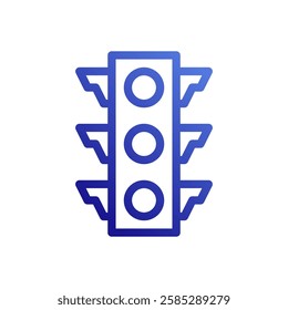 Stylized Traffic Light Icon Graphic Design