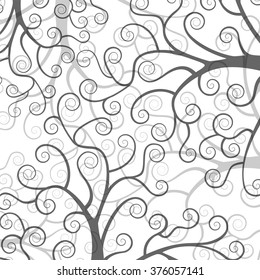  Stylized tree branches on a white background.