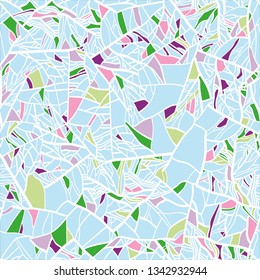 Stylized tree branches. Through the branches you can see the sky. Graphic ornament. Seamless pattern.Vector

