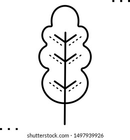 Stylized tree icon in outline style