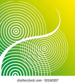 Stylized tree on yellow background