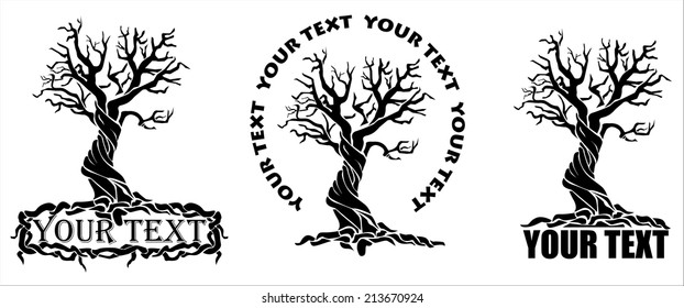 stylized tree with options for text