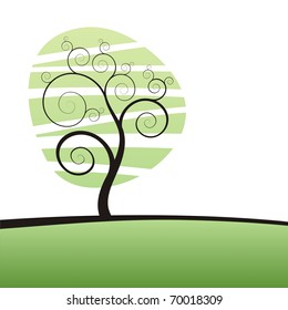 stylized tree with a place for your text