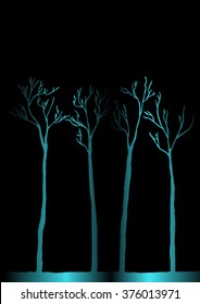 Stylized tree, Silhouettes of trees