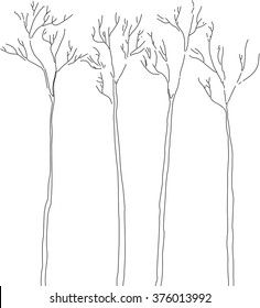 Stylized tree, Silhouettes of trees