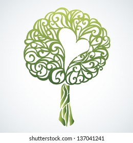 Stylized tree vector