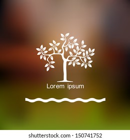 Stylized tree. Vector background