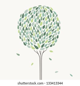 Stylized tree. Vector illustration