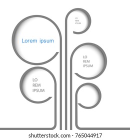 Stylized Tree of web design bubbles and place for text. Vector design template for web design