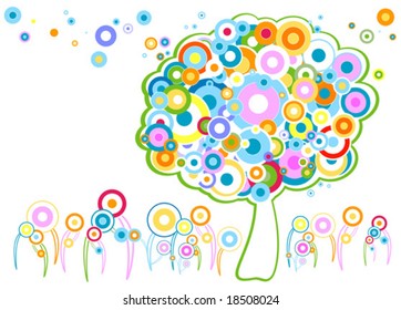 stylized trees