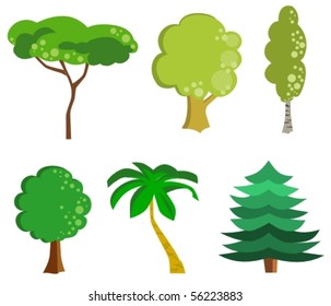 Stylized Trees Stock Vector (Royalty Free) 56223883 | Shutterstock