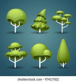 stylized trees