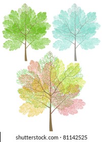 Stylized trees set