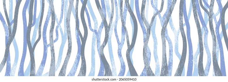 Stylized trees, vector design, banner