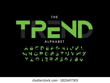 Vector de tipo alfabético de tendencia estilizada