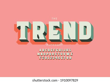 Stilisierte Trendalphabet, Vektorgrafik