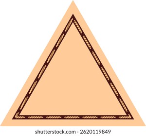 Stylized triangle icon suitable for web and graphic applications.