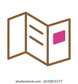 Diseño estilizado de folletos triples con Formas geométricas simples y colores apagados
