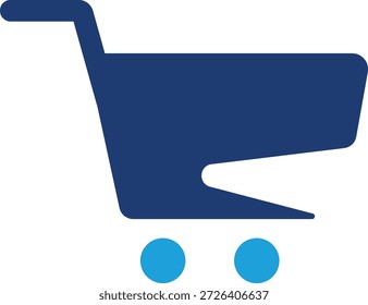 Gráfico estilizado del Vector de la carretilla para el Completar compra de la tienda en línea y las ventas del consumidor