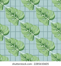 Stilvolles tropisches Muster, floraler Hintergrund der Palmen. Abstrakte exotische Pflanzen nahtlos Muster. Botanische Tapete. Design für Stoff, Stoffdruck, Umhüllung, Abdeckung. Vektorgrafik