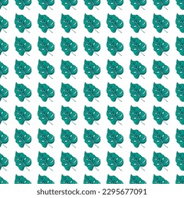Stylized tropical pattern, palm leaves floral background. Abstract exotic plant seamless pattern. Botanical leaf wallpaper. Design for fabric, textile print, wrapping, cover. Vector illustration