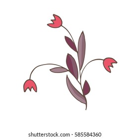 Stylized tulips. Vector illustration.